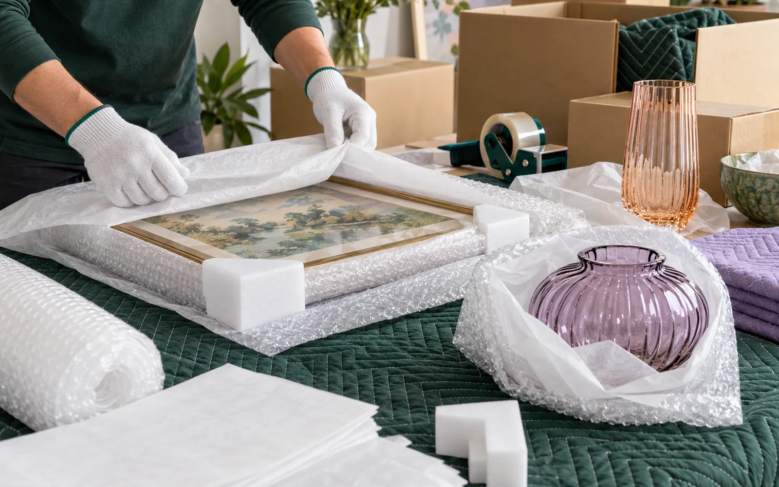 Furniture protective wrapping Melbourne removalist scope